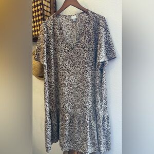 A New Day Leopard Print Flowy Knee Length Dress XXL